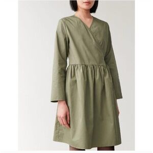 COS Olive Green Wrap Dress